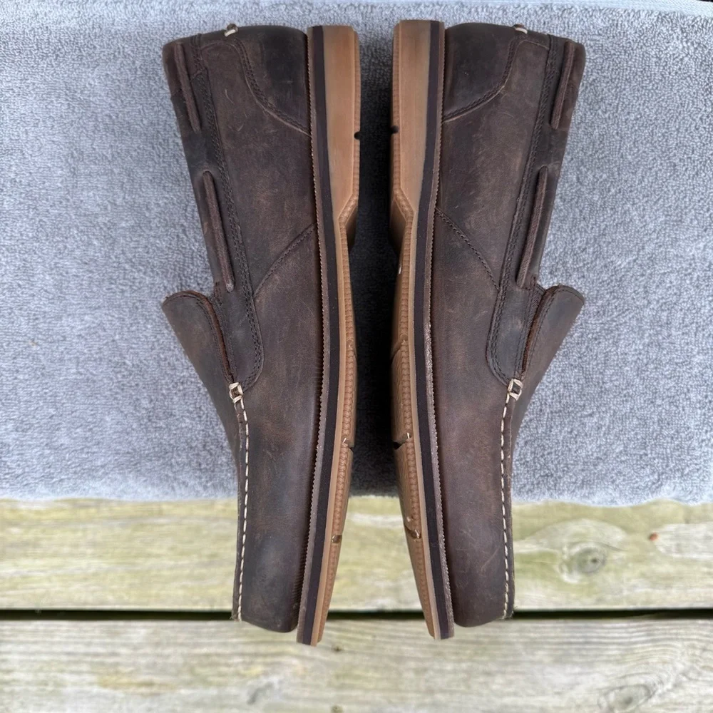 Rockport Southport Venetian Leather Loafer Oat Brown Mens 13 Java Rubber Sole